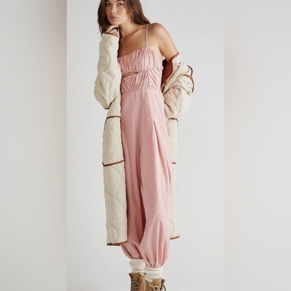 Free People Pink Jumpsuit with Strappy Design - Picture 2 of 14